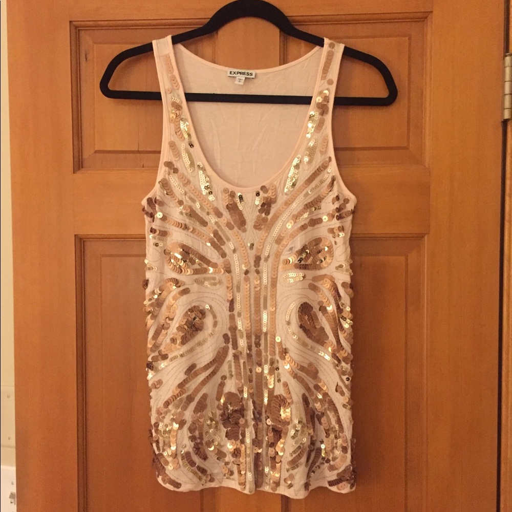 Blush Sequenced Tank-top